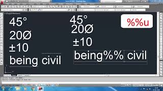 Text Symbols and Special Characters in AutoCAD [upl. by Adlemi]