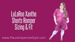 LuLaRoe Xanthe Sizing  Fit amp feel of this new shorts romper especially for plussize [upl. by Bel536]