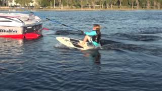 How to get up and start wake surfing Instruction by Darin Shapiro with the Malibu Wakesetter 23 LSV [upl. by Arytahs]