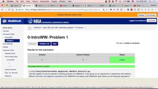 095 Entering WeBWorK Answers [upl. by Kilroy]