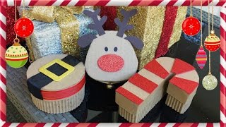 DIY Cajas Navideñas para regalar [upl. by Hoi]