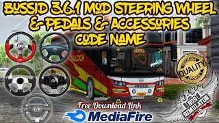 Bussid 361 Steering Wheel amp Pedals Mod  Bussid Accessories Mod Code name  TBR Gaming Official [upl. by Nitsug772]