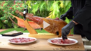 How To Carve A Whole Jamon Iberico De Bellota from Iberico Club 2 min StepbyStep video [upl. by Sivrep]