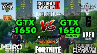 GTX 1650 vs GTX 1650 Super  12 Games Tested  Side by Side  Benchmarks [upl. by Aneis606]