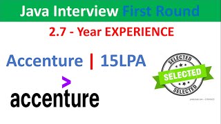 First Round  Java Developer Interview in Accenture experience [upl. by Eillek]