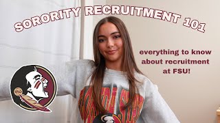 Sorority Recruitment Advice FSU [upl. by Ahpla]