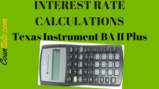 Calculating Interest Rates  BA II PLUS Texas Instrument Financial Calculator [upl. by Halsy]