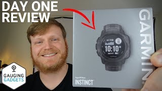 Garmin Instinct Day One Review and Unboxing First Impression [upl. by Tine]