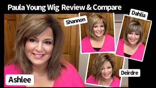 Compare 4 Paula Young Wigs Ashlee  Shannon  Dahlia  Deirdre [upl. by Nevaed]