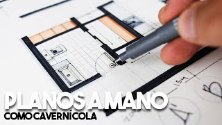 DIBUJO ARQUITECTÓNICO A MANO  Plano a mano [upl. by Fabiola]