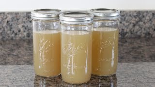 Homemade Chicken Stock From Leftover Roasted Chicken Carcass Recipe [upl. by Eissalc]