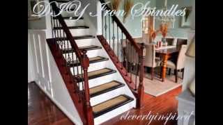 DIY Iron Spindles Staircase remodel [upl. by Arondel]