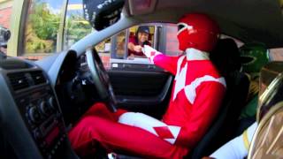 DRIVE THRU PRANK POWER RANGERS AT BURGER KING [upl. by Alurd]