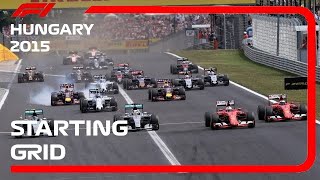 F1 STARTING GRID  2015 Hungarian GP but with 2018 style [upl. by Seraphine]