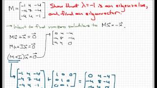 Eigenvectors of a 3x3 matrix [upl. by Daph1]