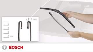 Hybrid Hook Connection  How to Install Bosch Spectrum DirectFit Hybrid Wiper Blades [upl. by Ocirderf]