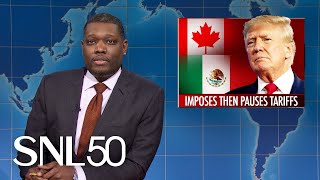 Weekend Update Trump Causes Tariff Confusion Elon Musks SpaceX Starship Explodes  SNL [upl. by Boorer8]