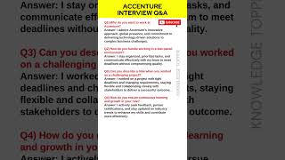 Accenture Interview Questions and Answers [upl. by Aryajay]