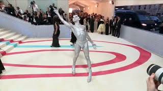 Lil Nas X stuns at Met Gala [upl. by Yrennalf113]