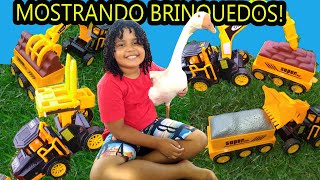 TRATOR DE BRINQUEDO  BRINQUEDOS DE CONSTRUÃ‡ÃƒO  CRIANÃ‡A BRINCANDO  ALEXANDRE E BRINCADEIRAS [upl. by Ber]