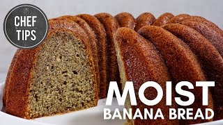 Moist Banana Bread Recipe [upl. by Ainnet]