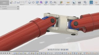 Design and assembly of universal joint  fusion 360 tutorial [upl. by Gilliette]