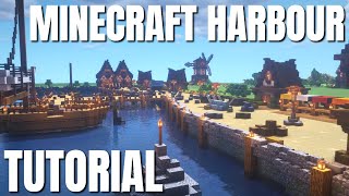 How to Make a Harbour in Minecraft Survival FROM SCRATCH Minecraft Docks with World Download 2020 [upl. by Adnylam]