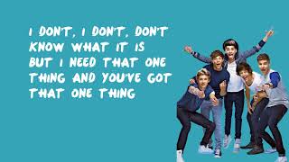 One Thing  One Direction Lyrics [upl. by Emmie]