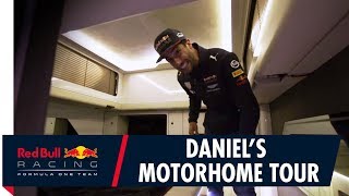 F1 Cribs Daniel Ricciardos Motorhome for Europe [upl. by Gnagflow]