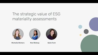 The strategic value of ESG materiality assessments [upl. by Brozak998]