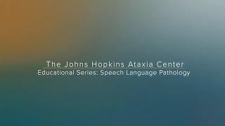 Ataxia SpeechLanguage Pathology [upl. by Aisad]