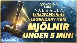 How To Find Mjolnir  Legendary Weapon  Assassins Creed Valhalla Survival Guide [upl. by Aitnahc]