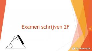 Examen schrijven 2F [upl. by Nylicaj]