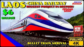 LAOS  CHINA RAILWAY Bullet Train Arrival [upl. by Thrasher]