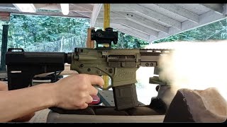 AT Omni Hybrid AR Pistol in 556 First polymer AR review pros n cons shooting and honest opinion [upl. by Aramahs]