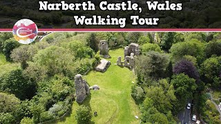 NARBERTH CASTLE RUINS WALES  Walking Tour  Pinned on Places [upl. by Kai]