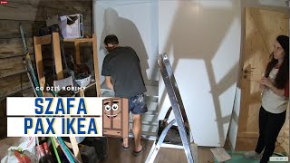 Montaż przesuwnej szafy PAXHasvik z Ikea [upl. by Coffee810]