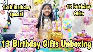 13 Birthday Gifts Unboxing  Prabhu Sarala lifestyle  Monika Prabhu [upl. by Sikko5]