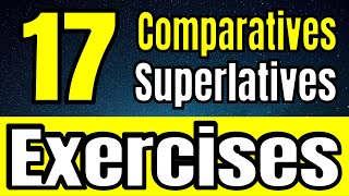 COMPARATIVES and SUPERLATIVES Exercises in English to practice 2020 [upl. by Laeahcim]