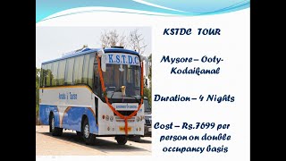 KSTDC tour package  Mysore Ooty Kodaikanal 4 nights Weekend gateways from Bangalore in April [upl. by Aneba]