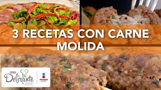 3 recetas con carne molida  Cocina Delirante [upl. by Stern]