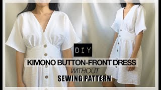 DIY Kimono Dress Without A Pattern [upl. by Burne]