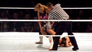 WWE Natalya Sharpshooter on AJ Lee in Toronto [upl. by Tengler]