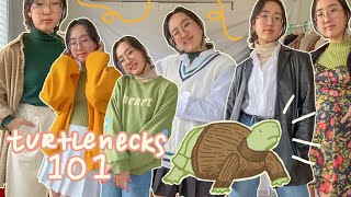 how to style turtlenecks 30 outfits [upl. by Monafo676]