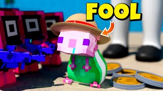 If The Foolish Axolotl is in Squid Game🤣 amp Minecraft best funny animations [upl. by Damarra]