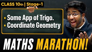 Class 10th Maths Maha Marathon  Some App of Trigonometry amp Coord Geometry 🔥  Shobhit Nirwan [upl. by Raynata]