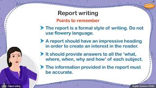 Grade 5 English  Report Writing [upl. by Nolyat]