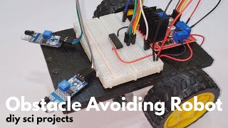 Obstacle Avoiding Robot using IR Sensor diy sci projects [upl. by Justino]