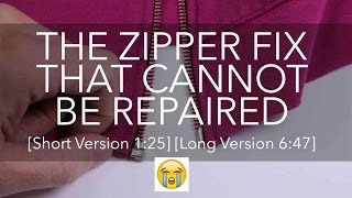 The Zipper Fix That Cannot Be Repaired [upl. by Oicnanev40]