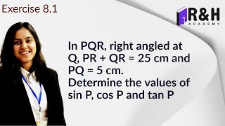 In triangle PQR right angled at Q PR  QR is equal to 25  Trigonometry [upl. by Omocaig]